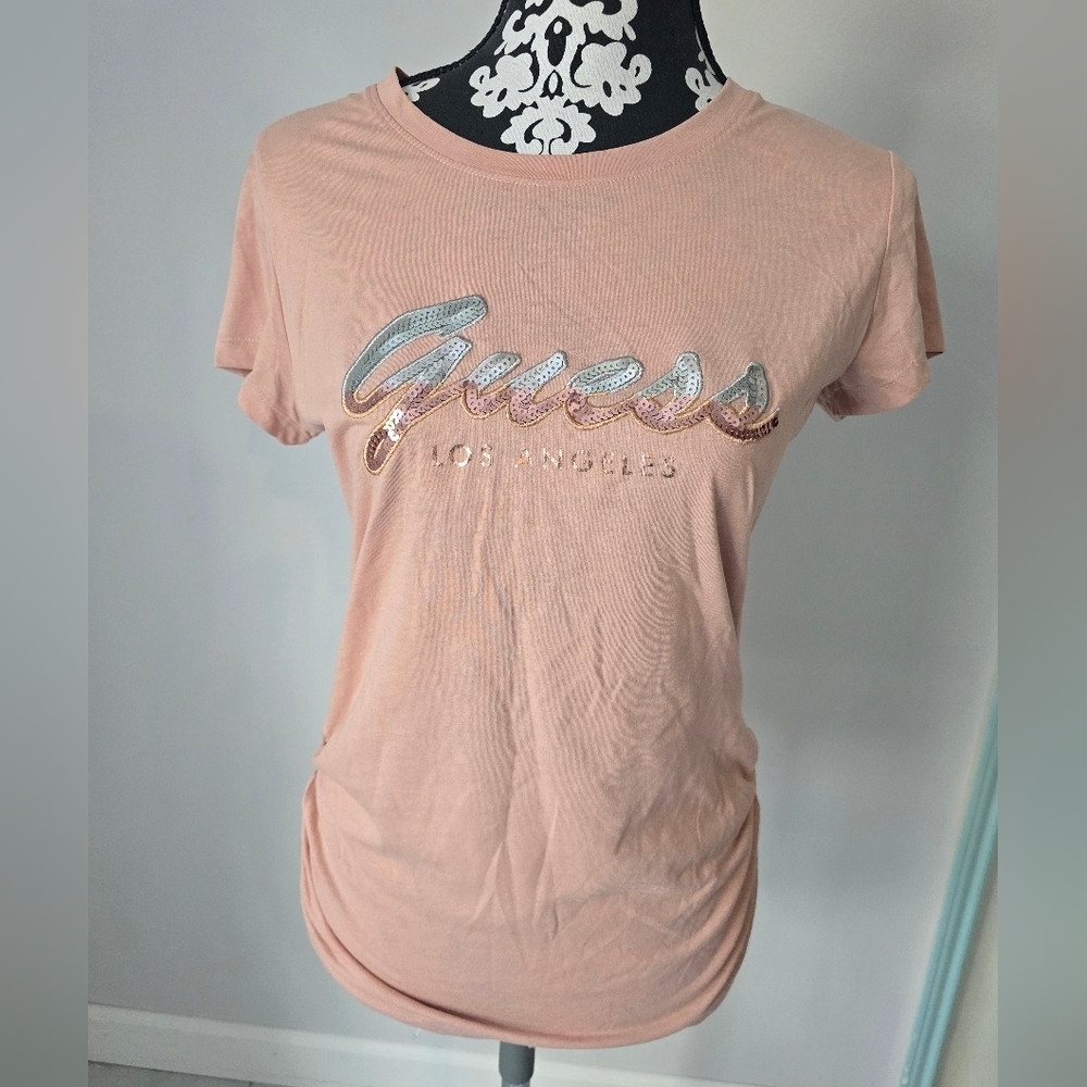 Guess Los Angeles Women's Pink T-Shirtsize L